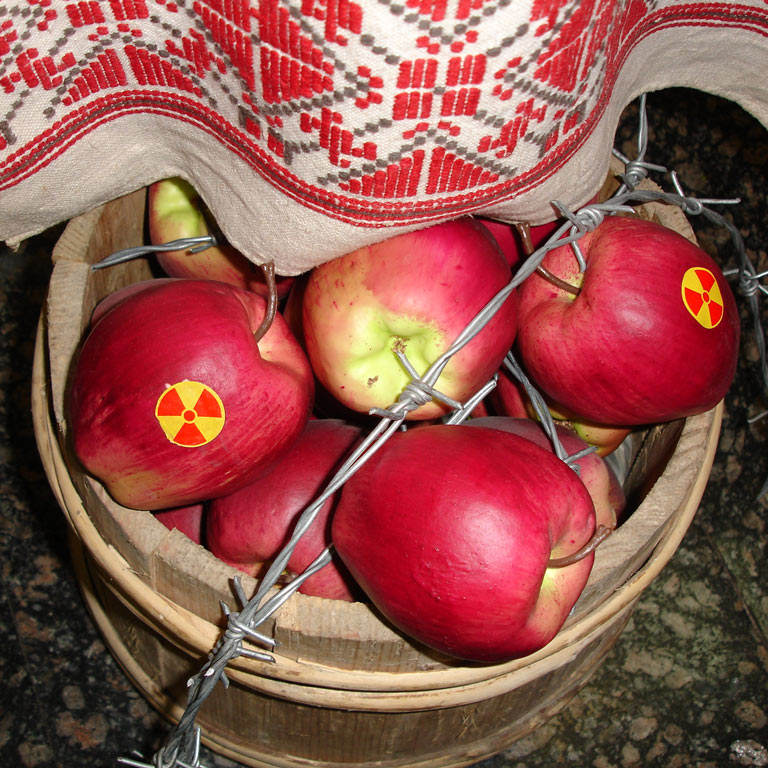 一篮子苹果躺在地板上