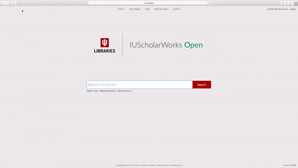 图2:视频如何退出IU ScholarWorks开放
