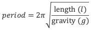 钟摆周期公式