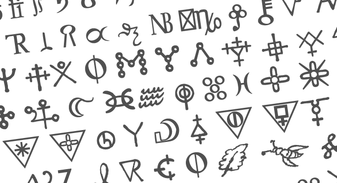 照片显示牛顿的一些符号字体